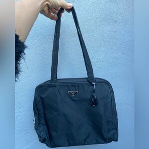 Prada Black Nylon Tote Bag